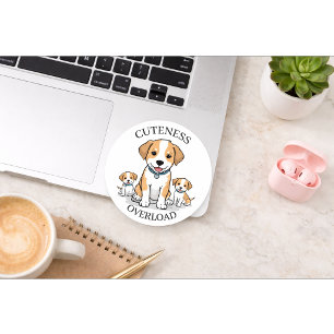 Adesivo de Família de Cachorrinho Fofo