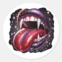 Adesivo de Fantasia Sombria Lábios de Vampiro Góti