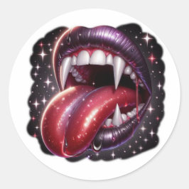 Adesivo de Fantasia Sombria Lábios de Vampiro Góti