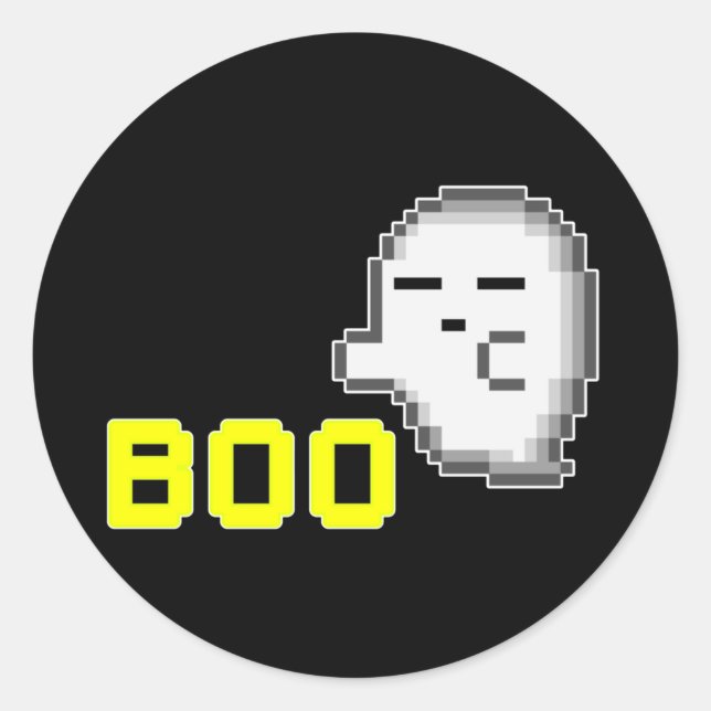 ADESIVO DE FANTASMA DE HALLOWEEN - BOO (Frente)