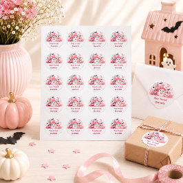 Adesivo de Fantasma de Halloween Kawaii Personaliz