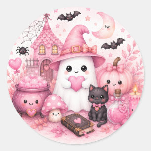 Adesivo de Fantasma Kawaii de Halloween