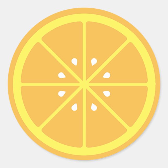 Adesivo de fatia laranja (Frente)