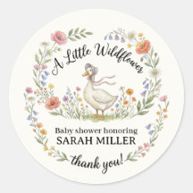 Adesivo de Favor da Festa de Bebê Mother Goose Wil