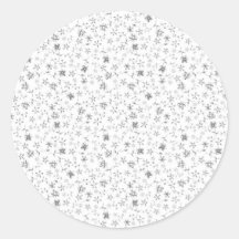 Adesivo de Favor de Casamento Floral Elegante