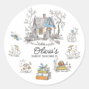 Adesivo de Favor de Chá de Bebê Cottage de Contos