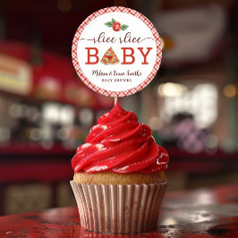 Adesivo de Favor de Chá de Bebê Pizza Slice Slice 