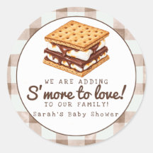 Adesivo de Favor de Chá de Bebê S'more Love