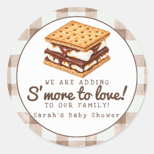 Adesivo de Favor de Chá de Bebê S'more Love