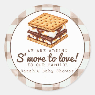Adesivo de Favor de Chá de Bebê S'more Love
