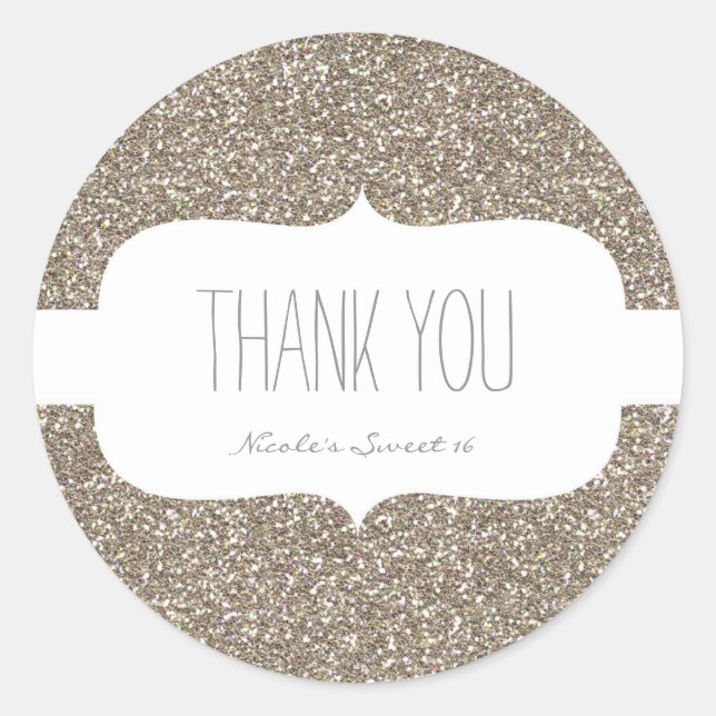 Adesivo de Favor de Festa de Aniversário Branco co (Frente)