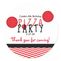 Adesivo de Favor de Festa de Aniversário de Pepper