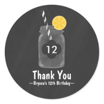 Adesivo de Favor de Festa de Aniversário de Pote d