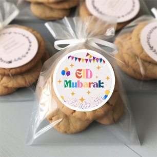 Adesivo de Favor de Festa Eid Mubarak