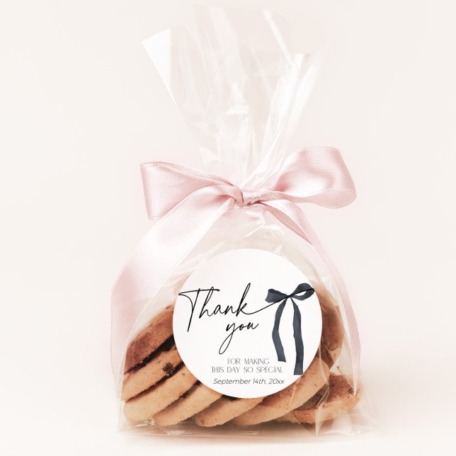 Adesivo de Favor de Noiva Gótica com Laço Preto (Criador carregado)