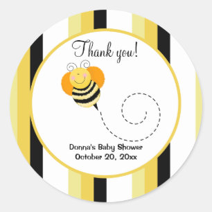 Adesivo de Favor de Roda da Abelha Bumble Bee - Li