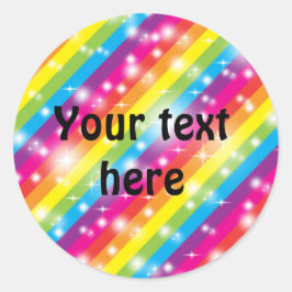 Adesivo de Favor Glitter Listras Faísca Arco-íris