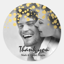 Adesivo de Favor Personalizado com Foto e Confete 