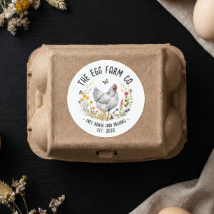Adesivo de Fazenda de Ovos Personalizado Logotipo 