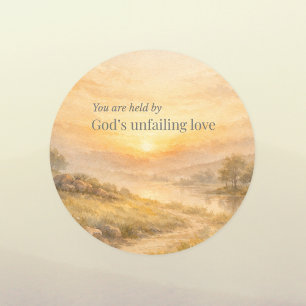 Adesivo de Fé Cristã do Amor Infalível de Deus