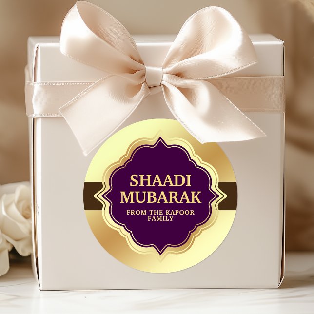 Adesivo de Felicitações de Casamento Shaadi Mubara (Criador carregado)