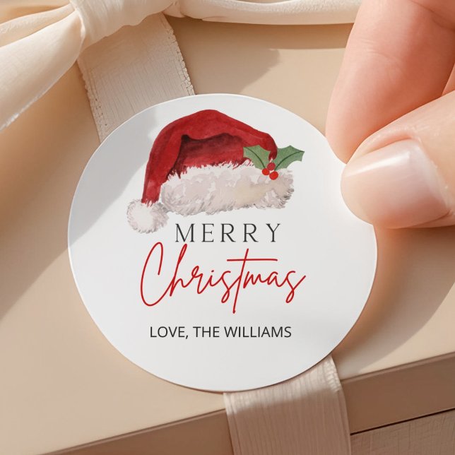 Adesivo de Feliz Natal, Chapéu de Natal Visco (Criador carregado)