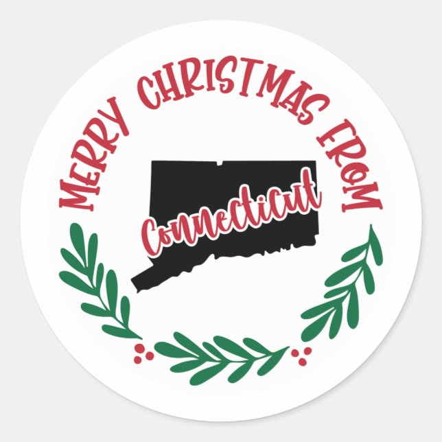 Adesivo de Feriado de Connecticut (Frente)