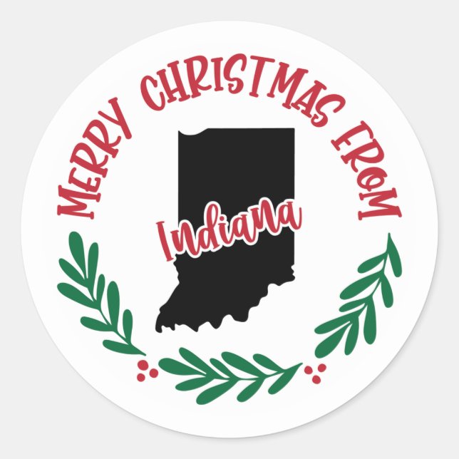 Adesivo de Feriado de Indiana (Frente)