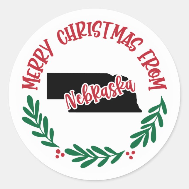 Adesivo de Feriado de Nebraska (Frente)