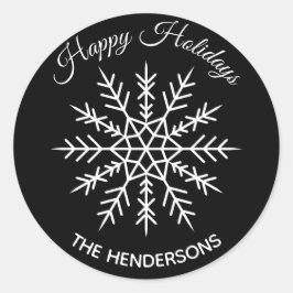 Adesivo de Feriado de Neve Elegante