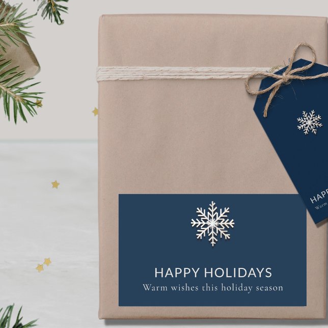 Adesivo de Feriado de Neve Elegante (Criador carregado)