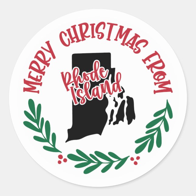 Adesivo de Feriado de Rhode Island (Frente)