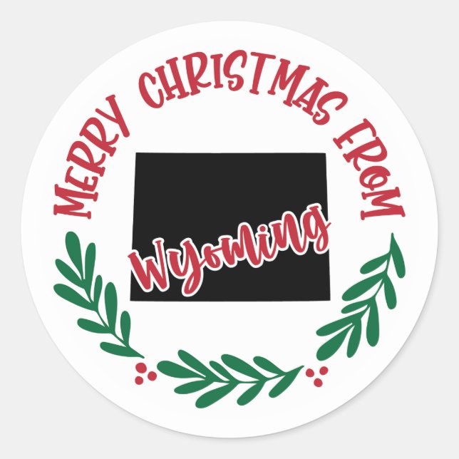Adesivo de Feriado de Wyoming (Frente)