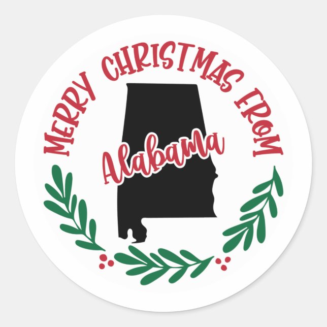 Adesivo de Feriado do Alabama (Frente)