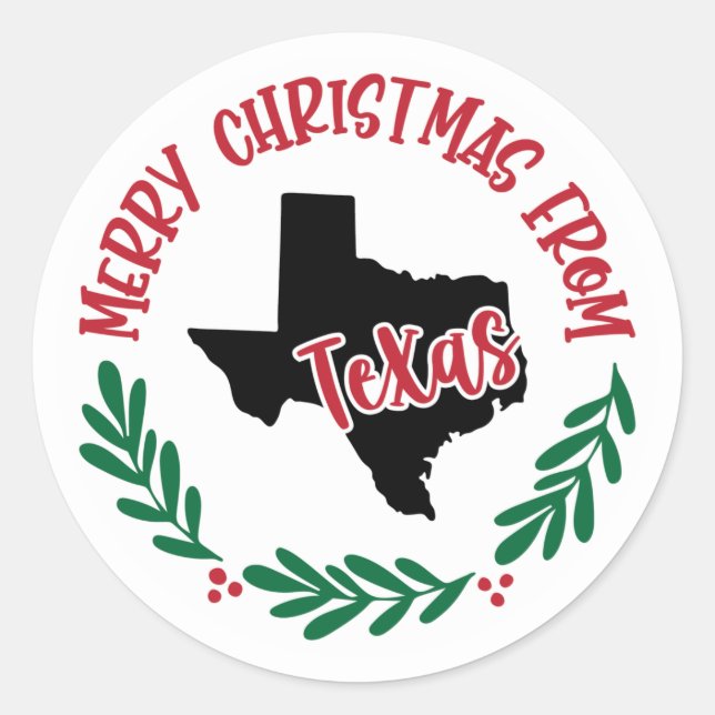 Adesivo de Feriado do Texas (Frente)