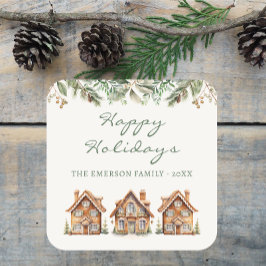 Adesivo de férias de pão de gengibre