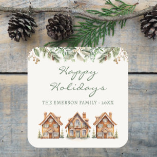 Adesivo de férias de pão de gengibre