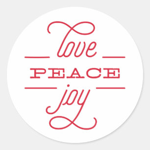 Adesivo de Férias LOVE PEACE JOY para você