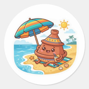 Adesivo de Férias na Praia com Tajine Marroquina K