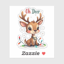 Adesivo de Férias “Oh Deer” de Renas Fofas