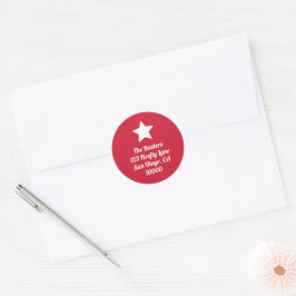 Adesivo de Férias Vermelho Estrela Corte Moderno