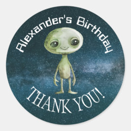 Adesivo de Festa de Aniversário de Alien