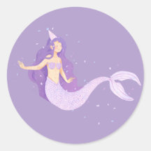 Adesivo de Festa de Aniversário de Sereia | Aniver