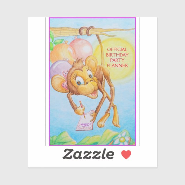 Adesivo de Festa de aniversário para crianças (Folha)