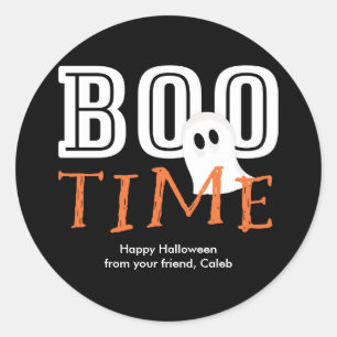 Adesivo de festa fofo de fantasma de Halloween BOO