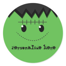 Adesivo de festa personalizado de Frankenstein Hal