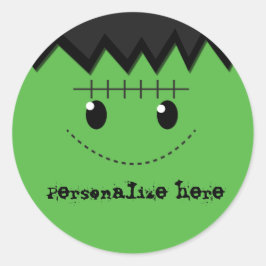 Adesivo de festa personalizado de Frankenstein Hal