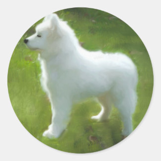 Adesivo de Filhote de Samoyed; Vários Tamanhos