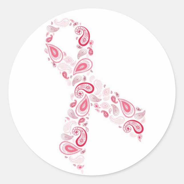 adesivo de fita rosa-paisley - branco (Frente)