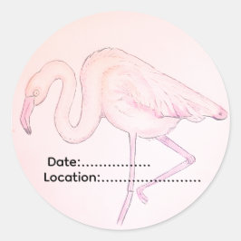 Adesivo de flamingo para observadores de aves
